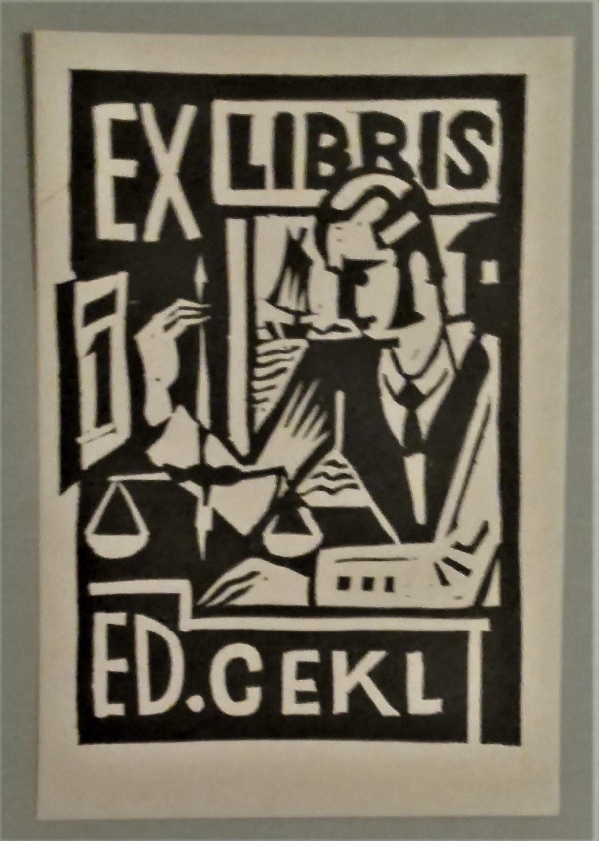 Ex libris Ed. Cekl (Ľudo Fulla)