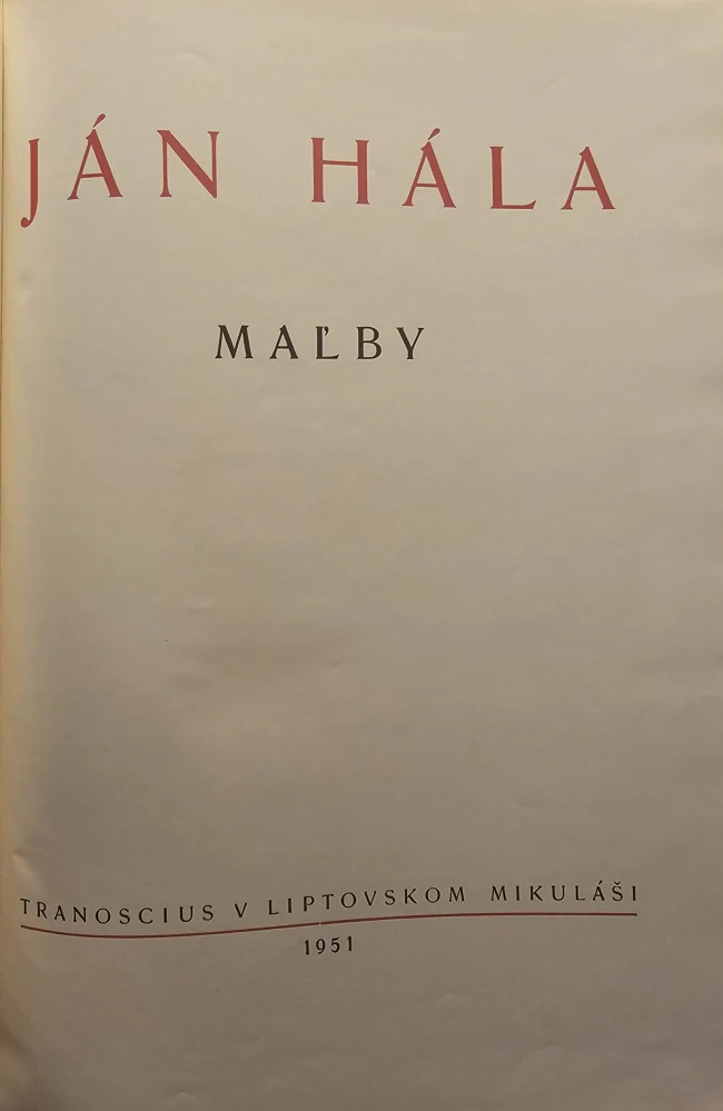 Ján Hála, Maľby