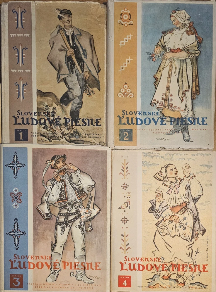 Slovenské ľudové piesne (I.-IV.) (kompletné dielo) /s podpisom