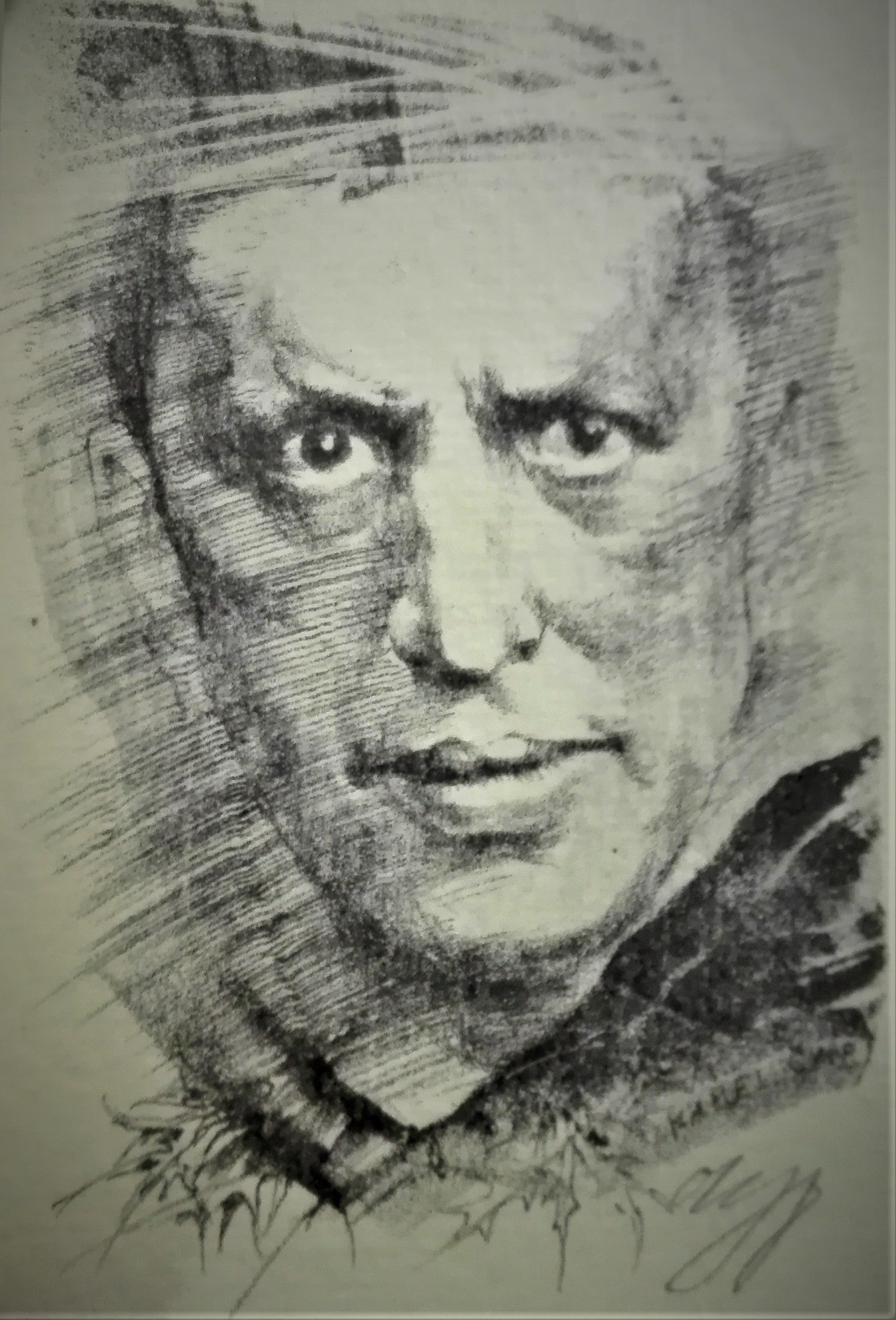 Vzpomínka na Vinohradské divadlo /s podpisom ilustrátora