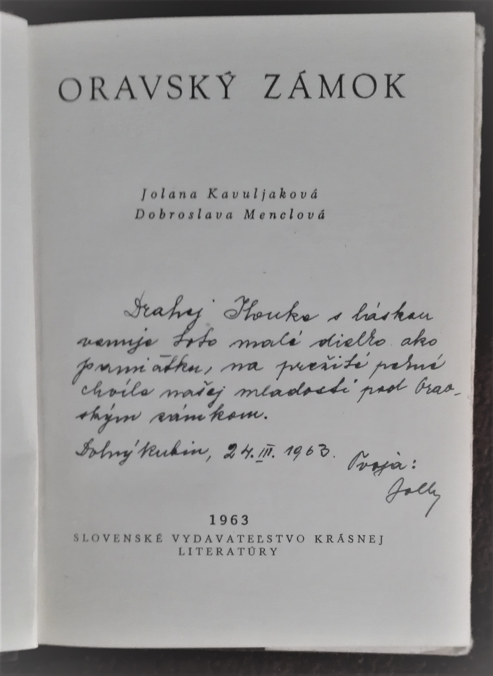 Oravský zámok/s podpisom