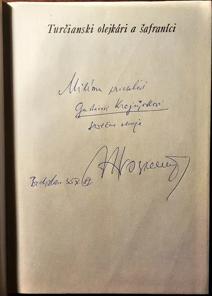 Turčianski olejkári a šafraníci /s podpisom