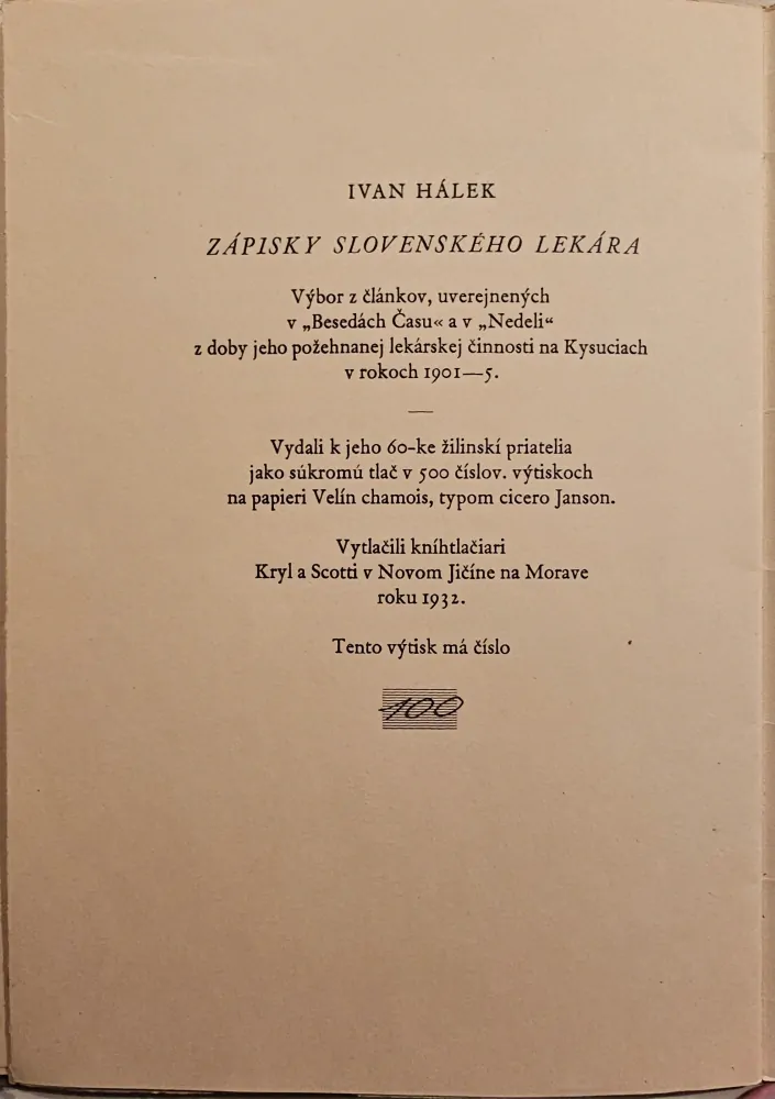 Zápisky slovenského lekára