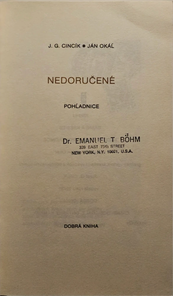 Nedoručené (pohľadnice) /s podpisom