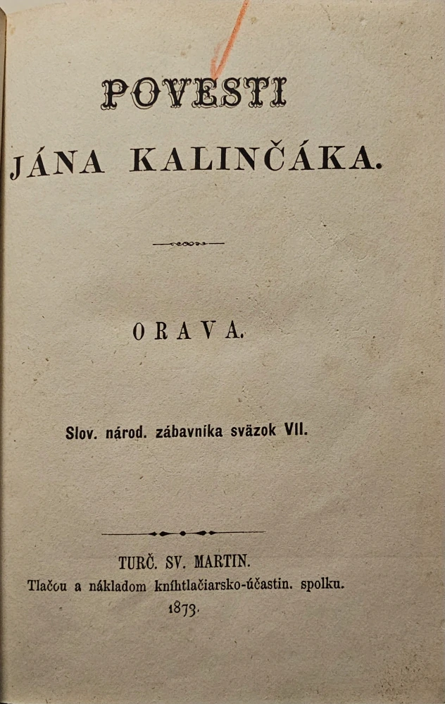 Orava (Povesti Jána Kalinčiaka)