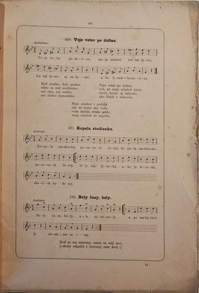 Slovenské spevy Diel I. - Zošit 5. (apart)