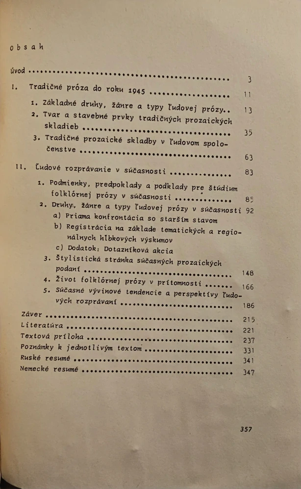 Slovenská ľudová próza a jej súčasné vývinové tendencie /s podpisom