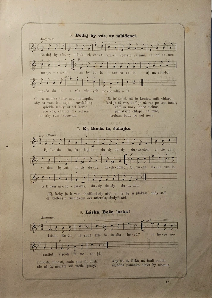 Slovenské spevy Diel I.