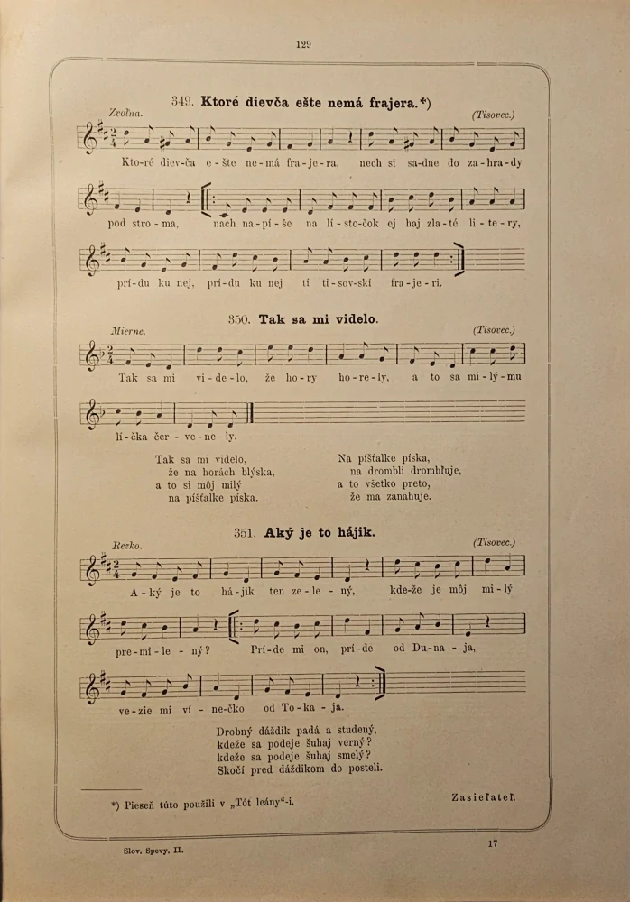 Slovenské spevy Diel II.