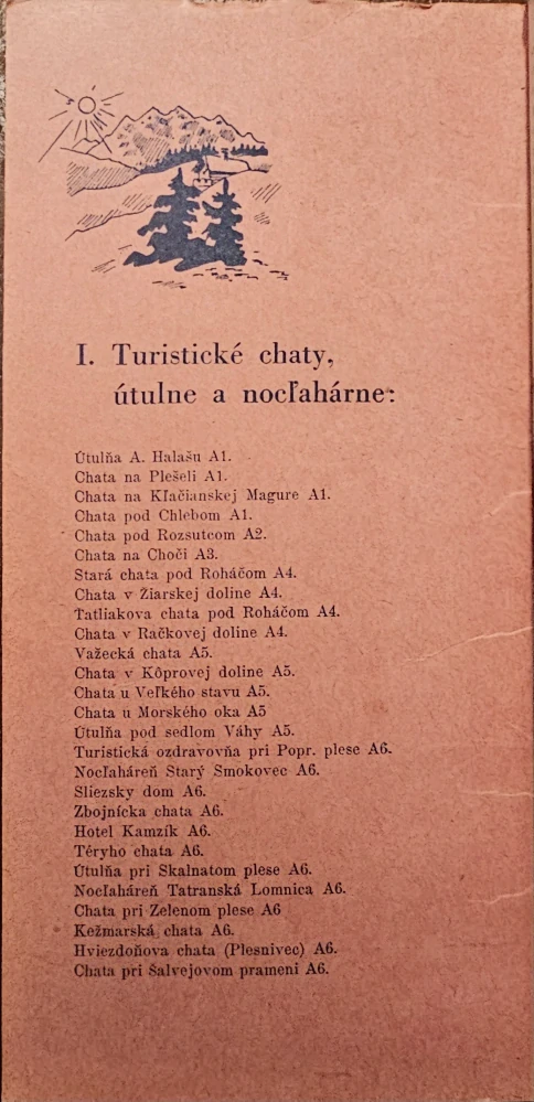 Turistická mapa stredného Slovenska