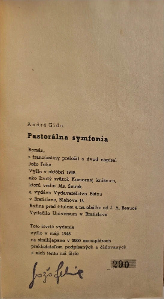 Pastorálna symfonia /s podpisom (IV. vydanie)