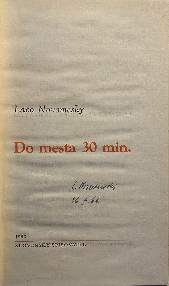 Do mesta 30 min. /s podpisom