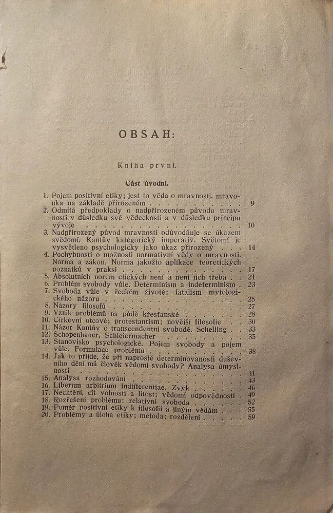 Positivní etika (jakožto mravouka na základě přirozeném)