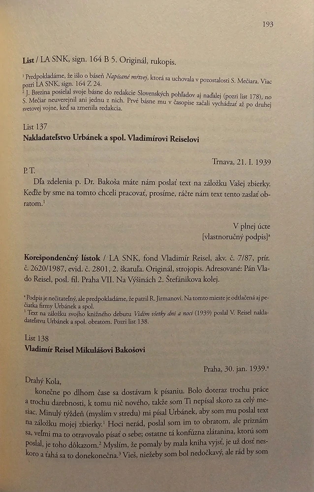 Slovenský nadrealizmus v korešpondencii (1935-1948)