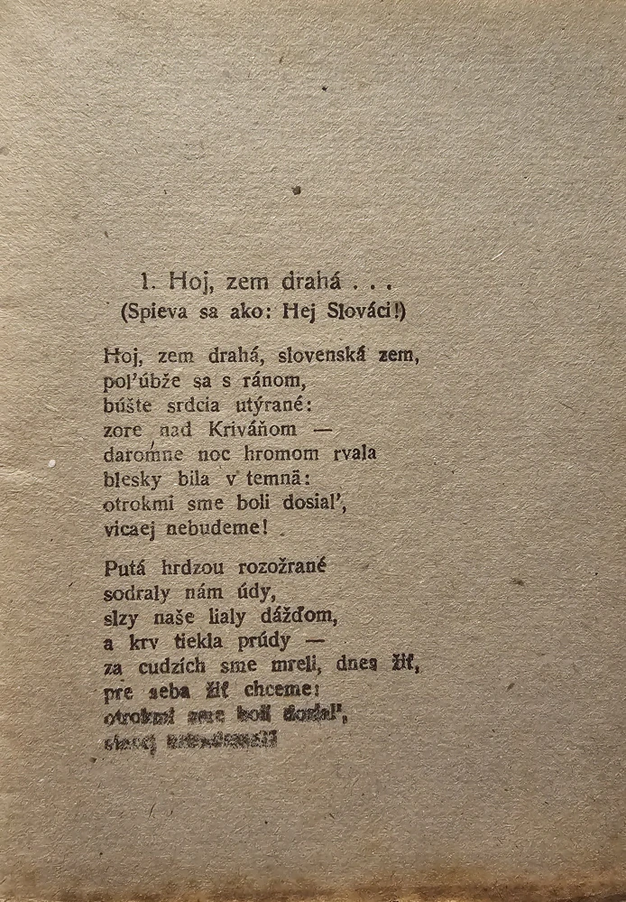 Ľudové piesne slovenské.