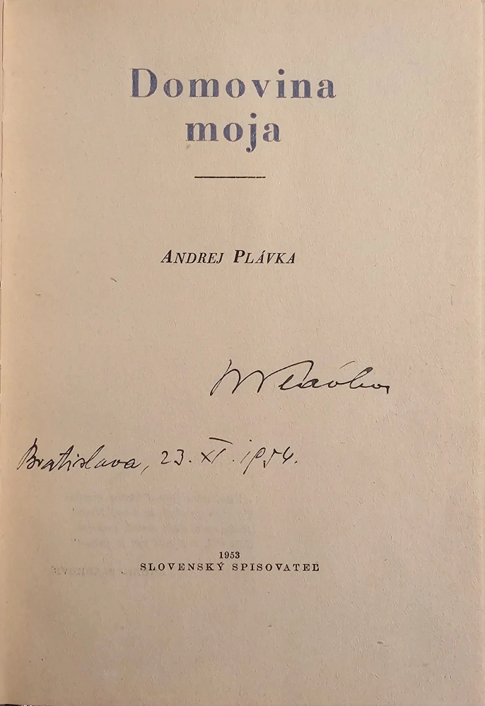 Domovina moja /s podpisom
