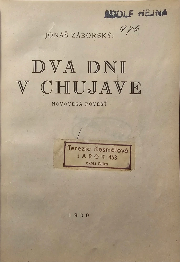 Dva dni v chujave /celoplátená väzba