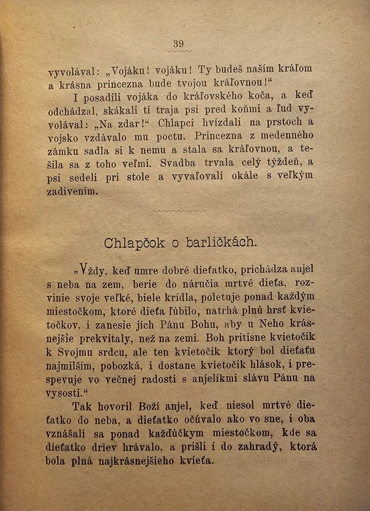 Konvalinky. (Vybrané poviedky J. C. Andersena pre milú našu mlaď a jej priateľov. (Sväzoček I.)