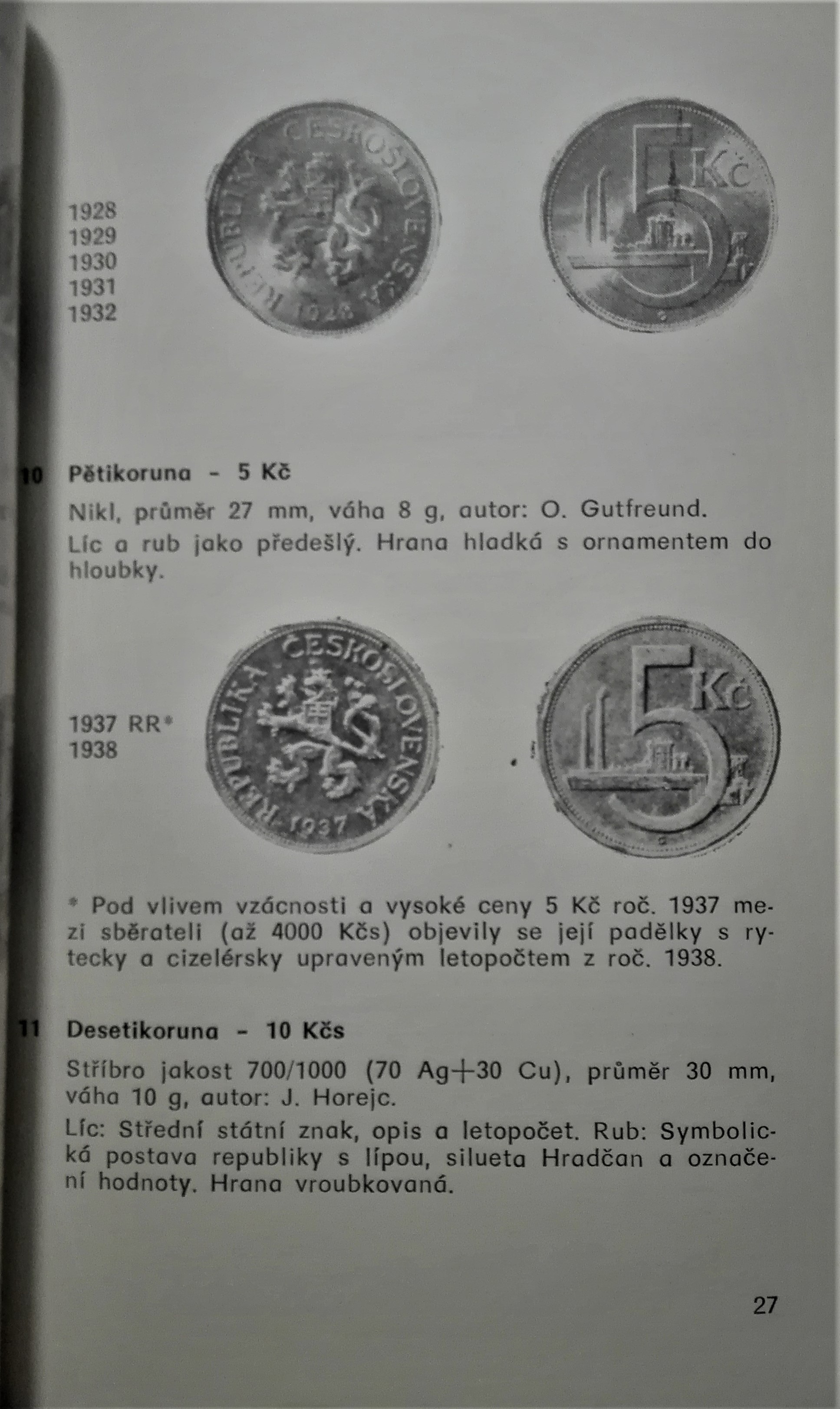 Československé mince 1918-1977