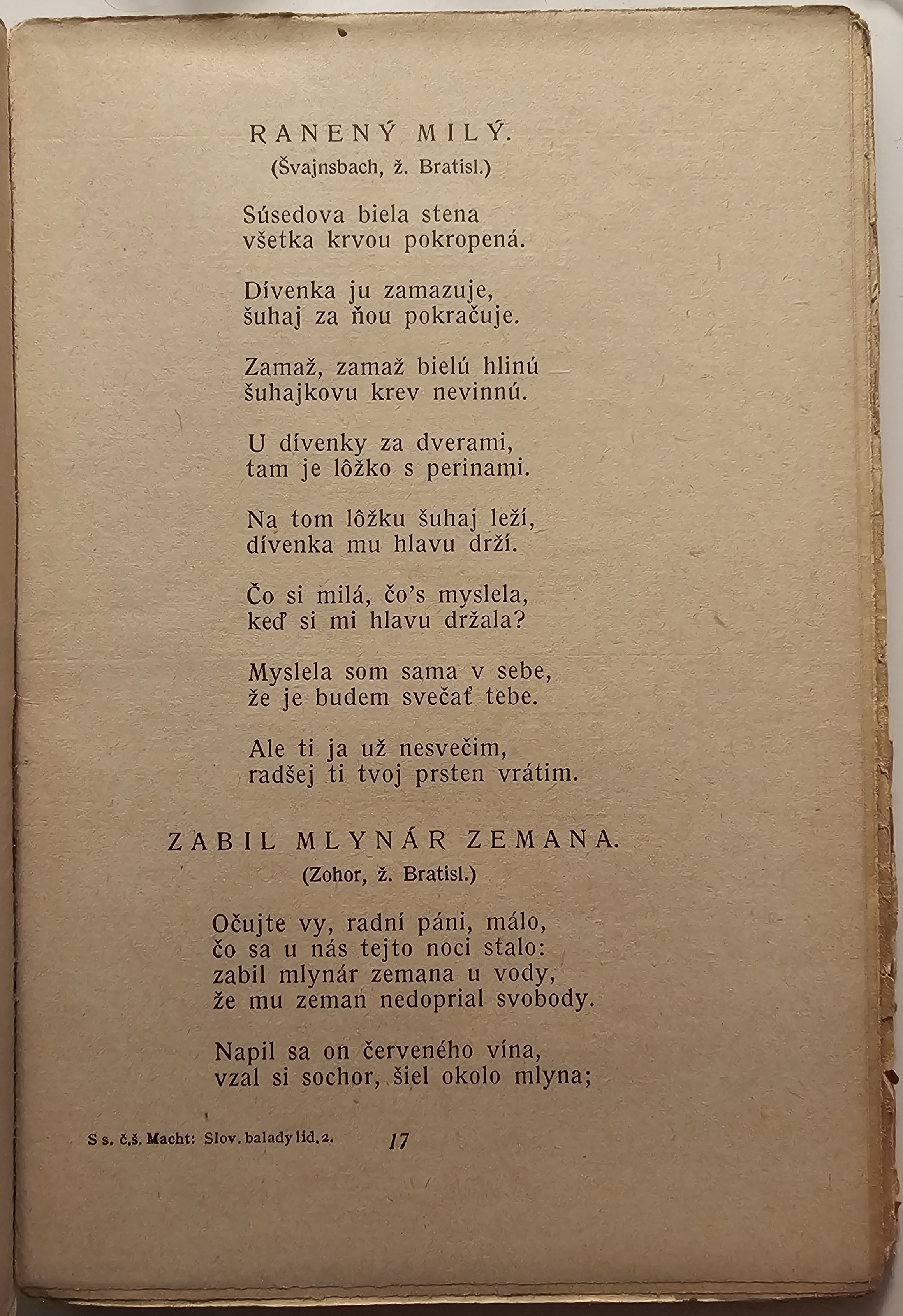 Slovenské balady lidové