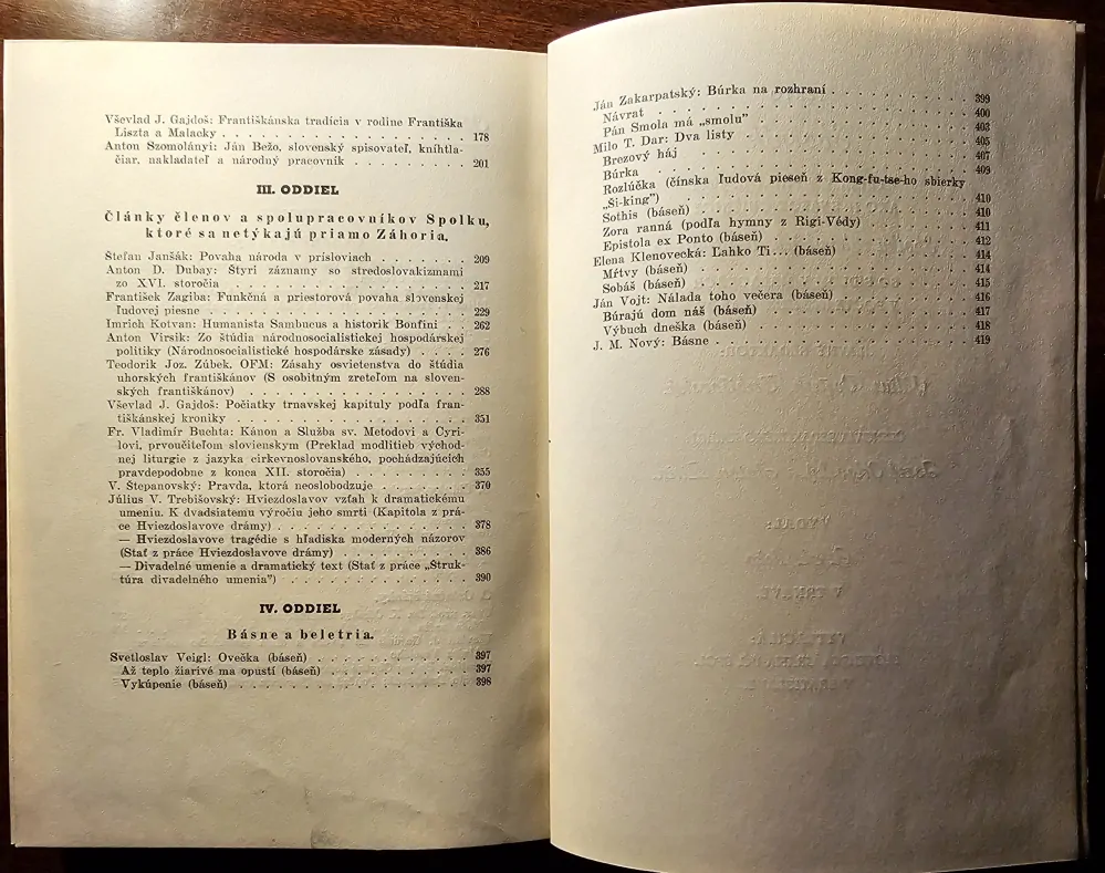 Sborník Spolku záhorských akademikov so sídlom v Malackách (1932-1942) II. 