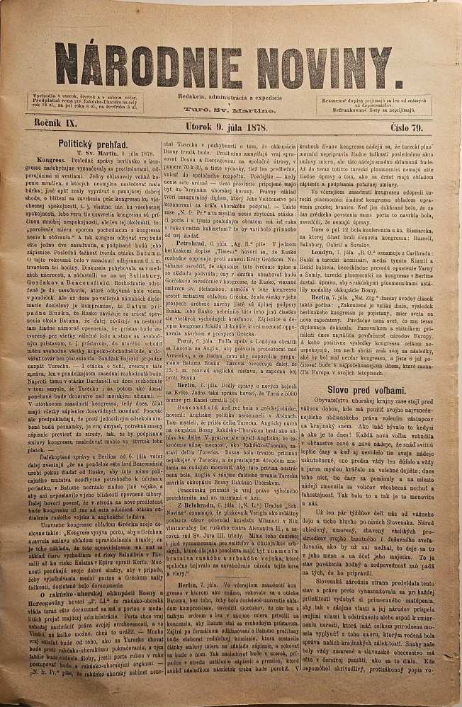 Národnie noviny (kompletný IX.ročník, 156 čísiel)