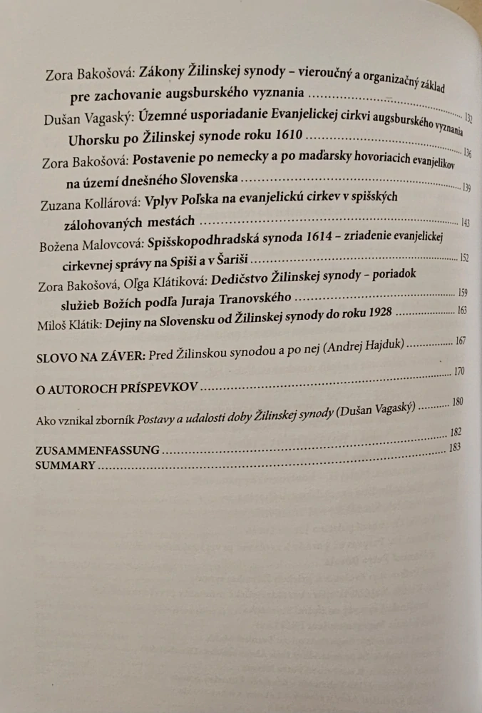 Postavy a udalosti Žilinskej synody