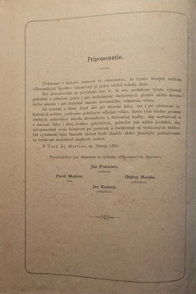 Slovenské spevy Diel I.