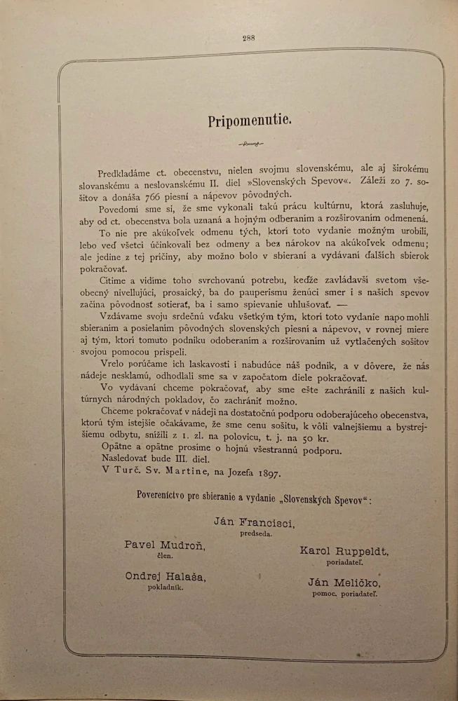 Slovenské spevy Diel II.