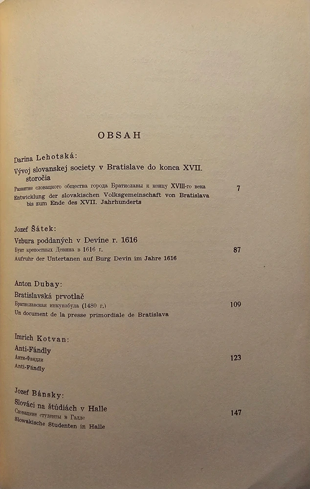Slovanská Bratislava I (II-III) (č. 1-2)