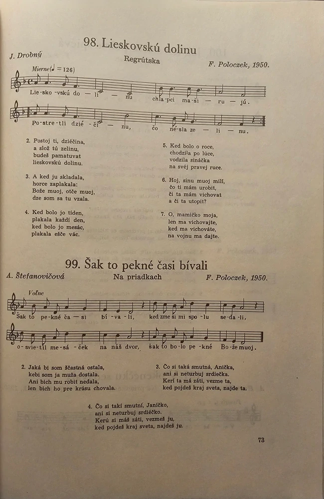 Slovenské ľudové piesne (Sväzok II.) 