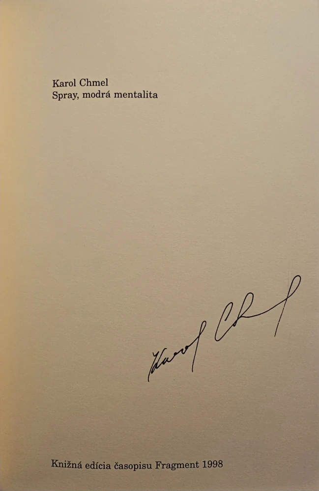 Spray, modrá mentalita /s podpisom