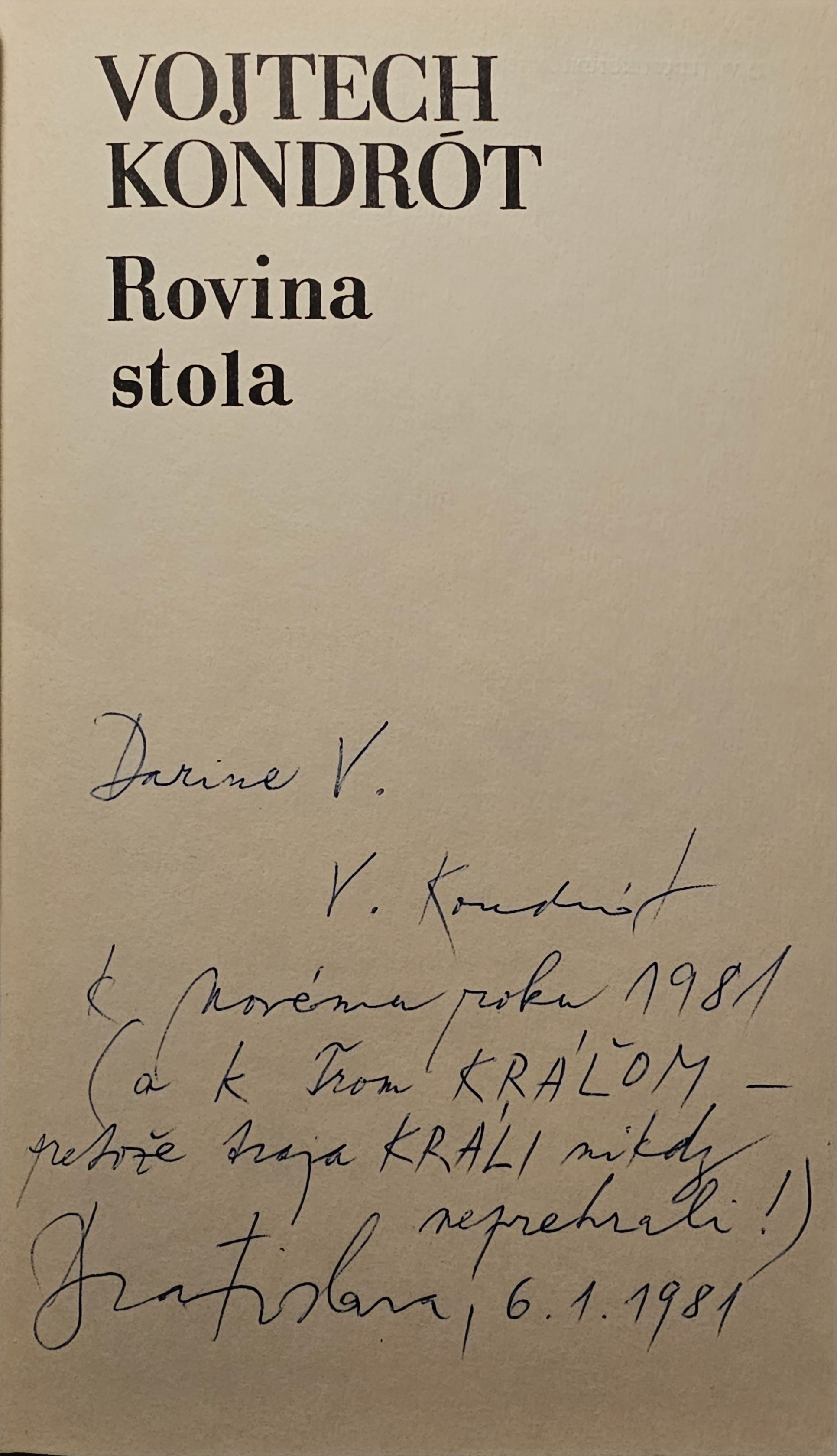 Rovina stola /s podpisom
