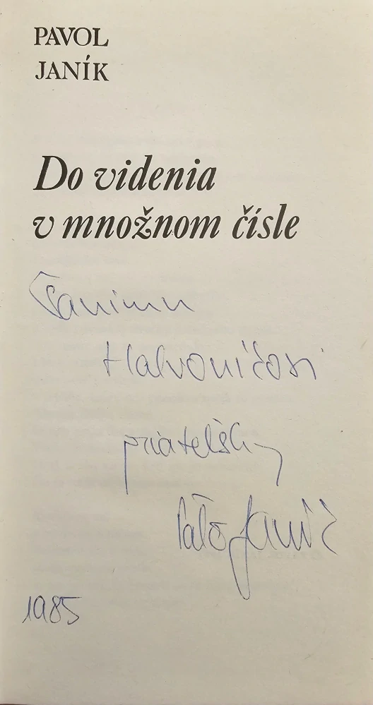 Do videnia v množnom čísle /s podpisom