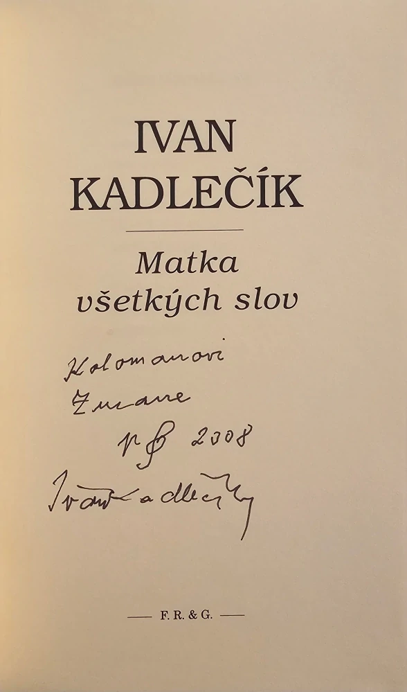 Matka všetkých slov /s podpisom