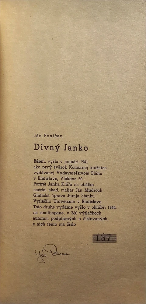 Divný Janko /s podpisom (II. vydanie)