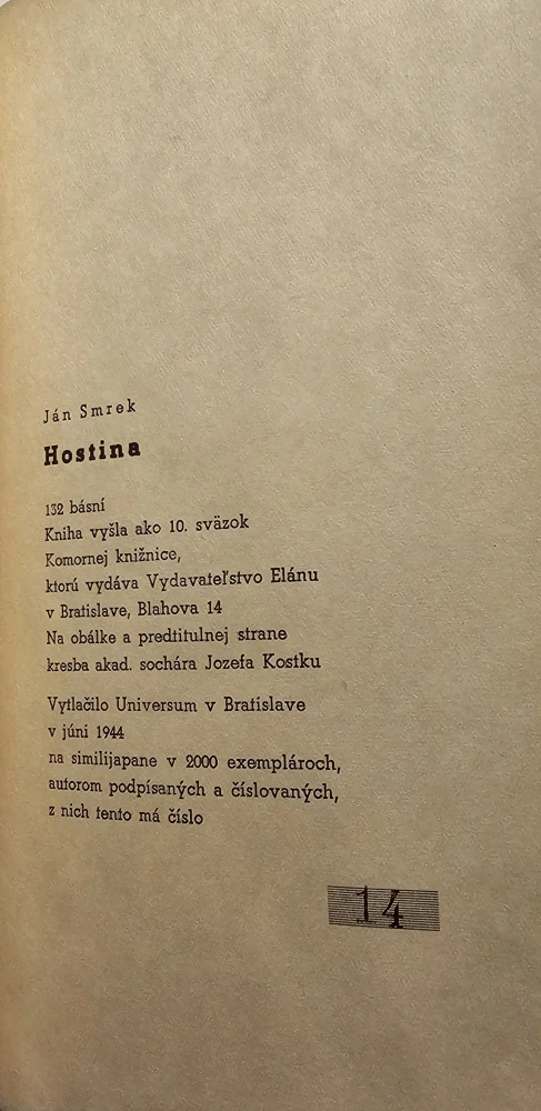 Hostina /semišová väzba (I. vydanie)