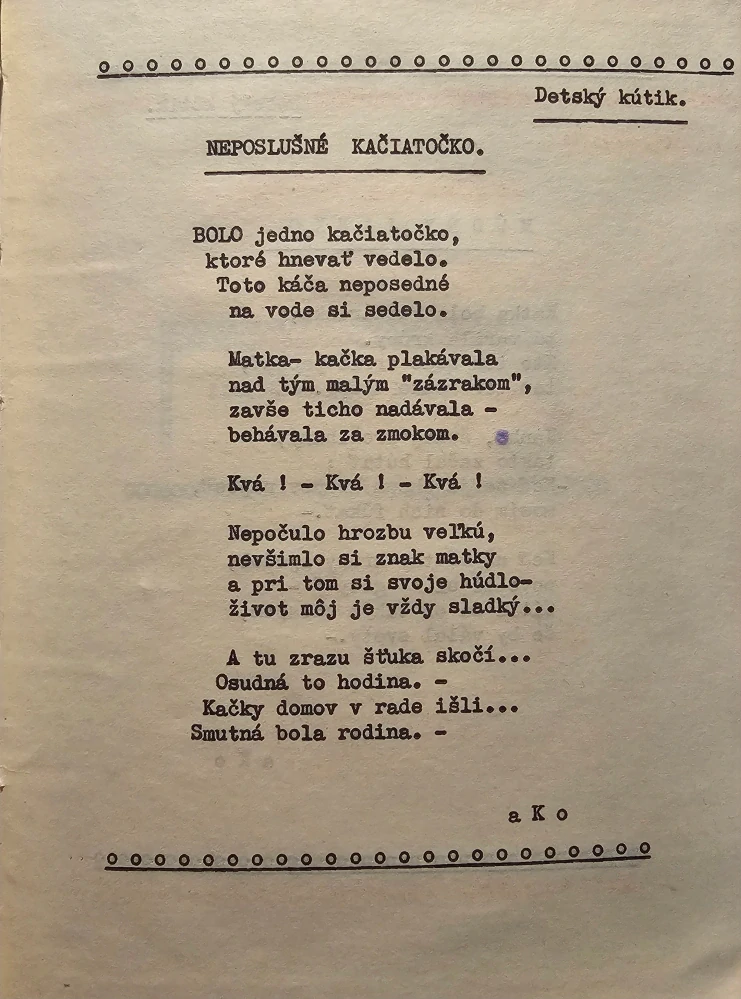 Výber z básní /samizdat s podpisom