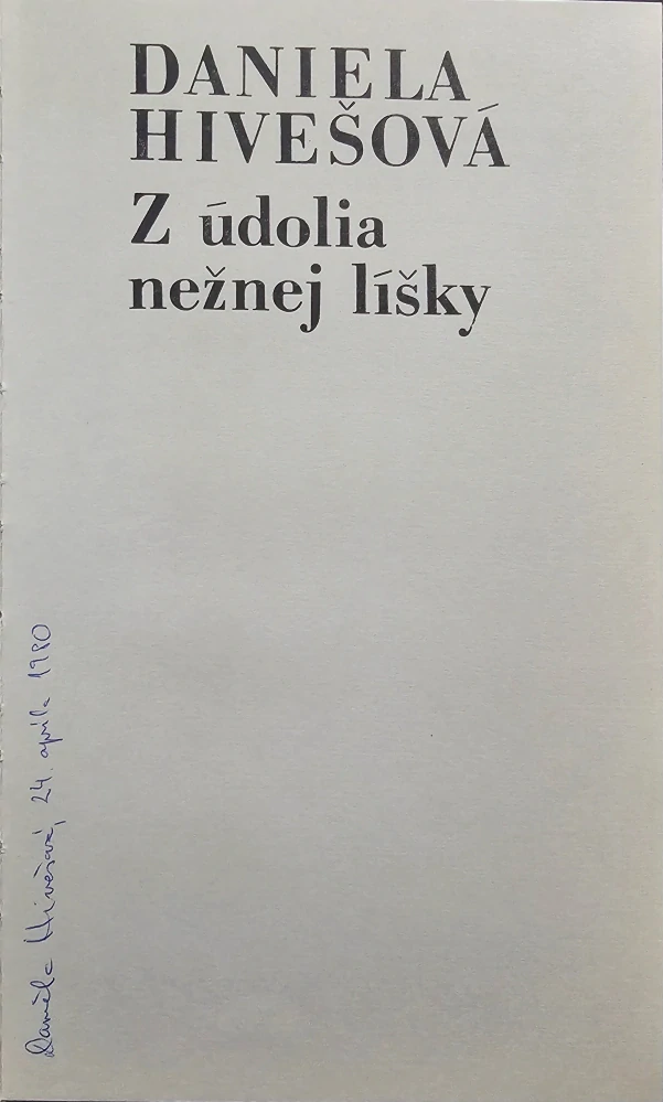 Z údolia nežnej líšky /s podpisom