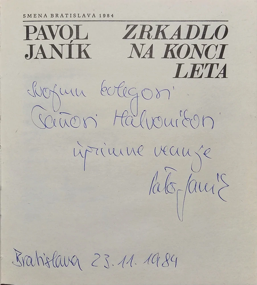 Zrkadlo na konci leta /s podpisom