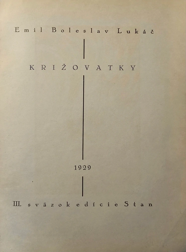Križovatky /bibliofilské vydanie