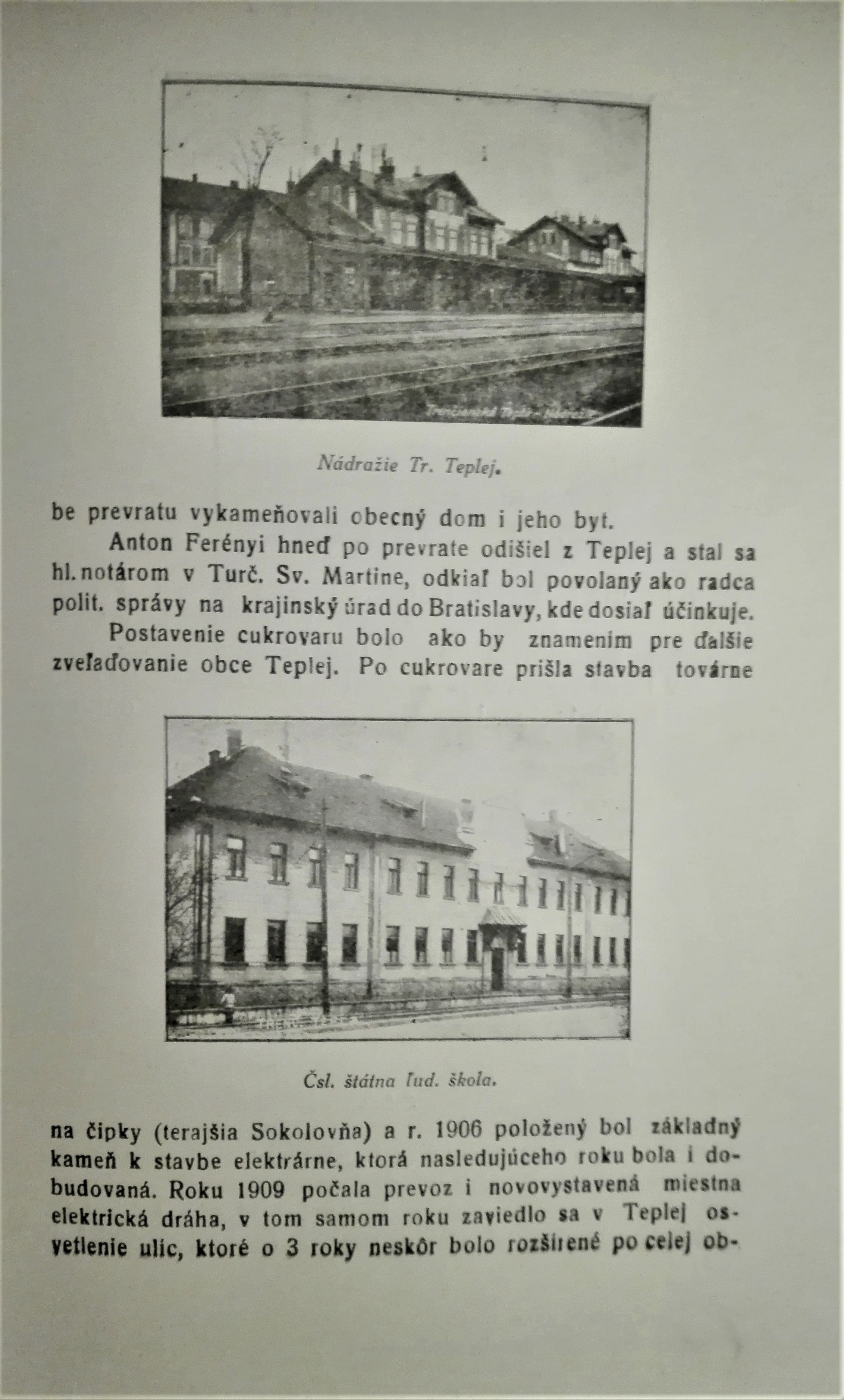 Monografia Trenčianskej Teplej a Trenčianskych Teplíc /s podpisom