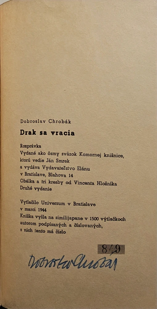 Drak sa vracia /s podpisom