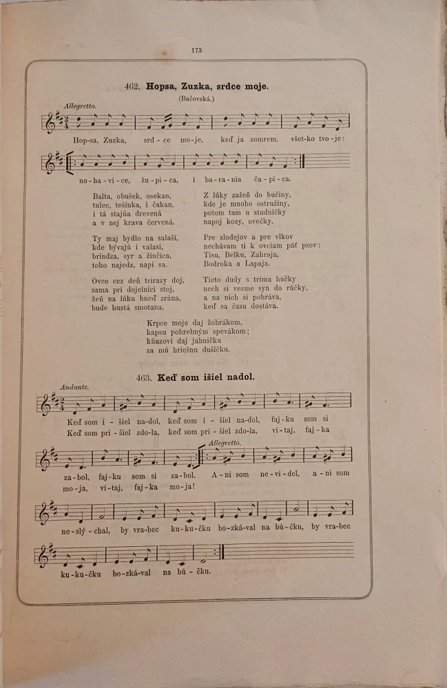 Slovenské spevy Diel I. - Zošit 5. (apart)