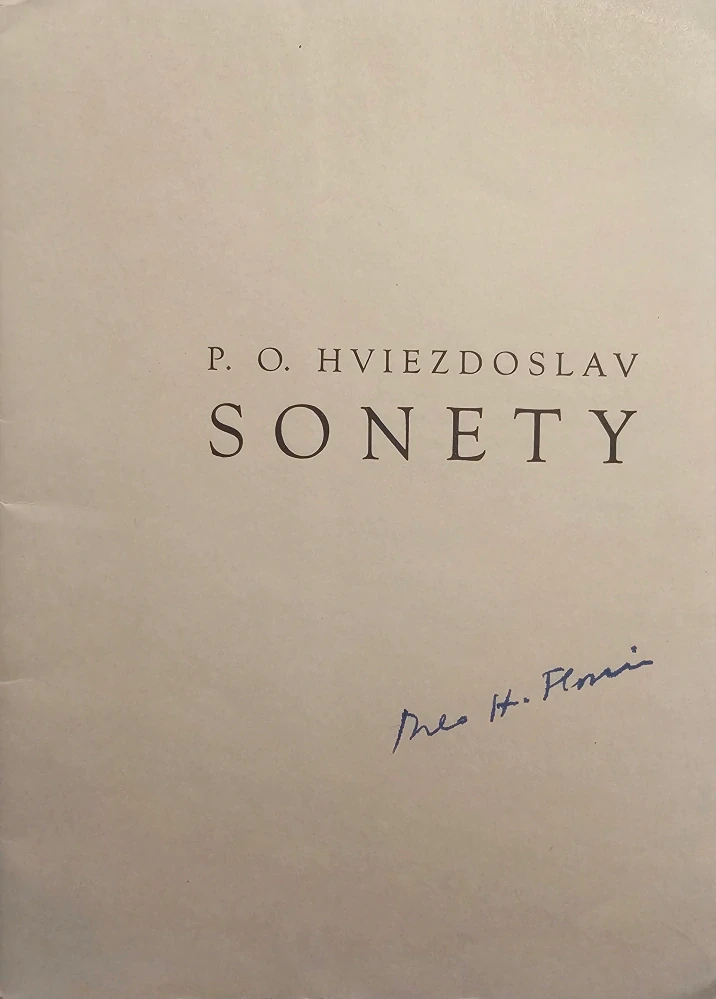 P. O. Hviezdoslav: Sonety /s podpisom