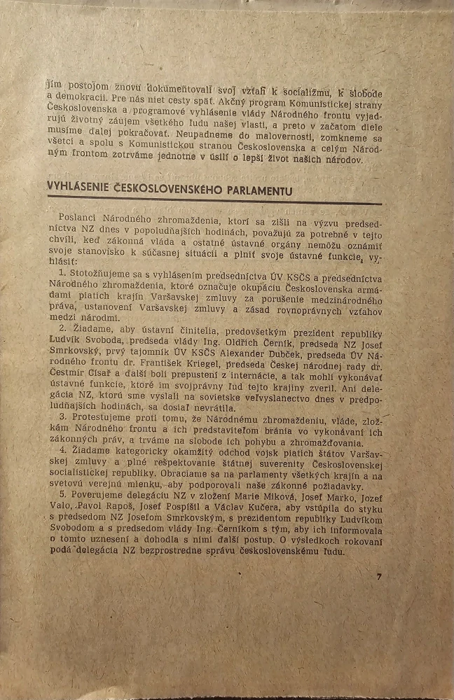 Dokumenty o okupácií ČSSR
