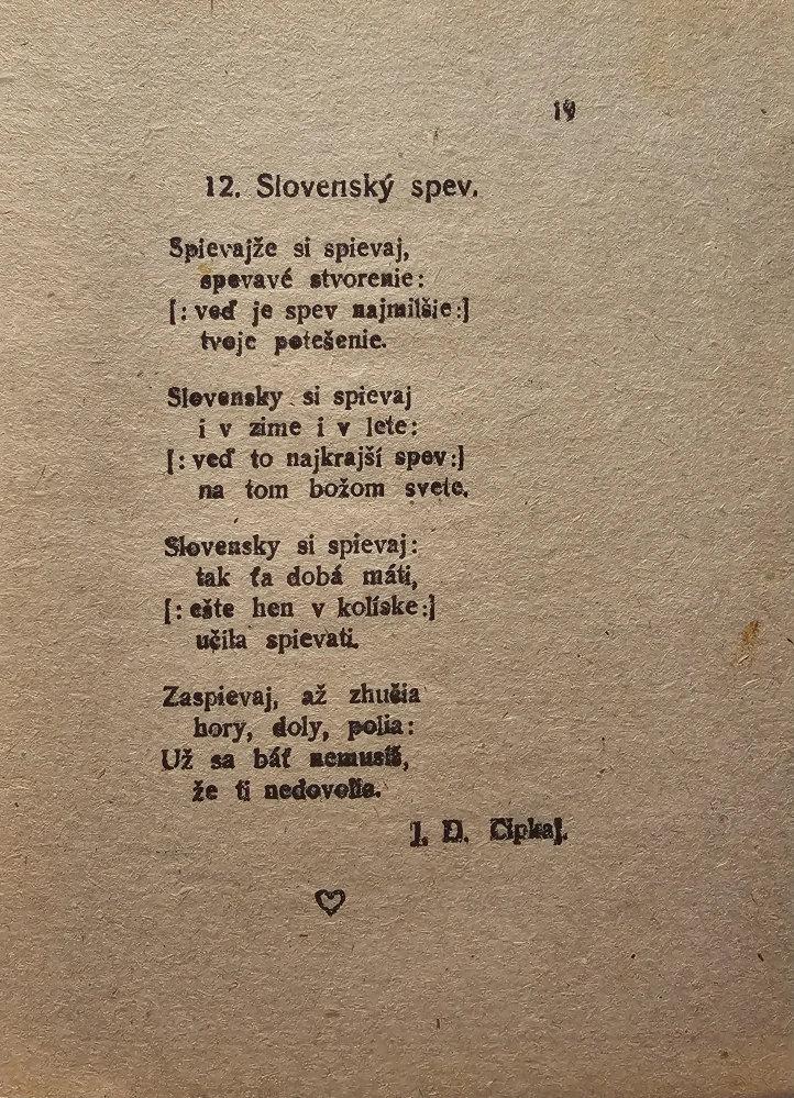 Ľudové piesne slovenské.