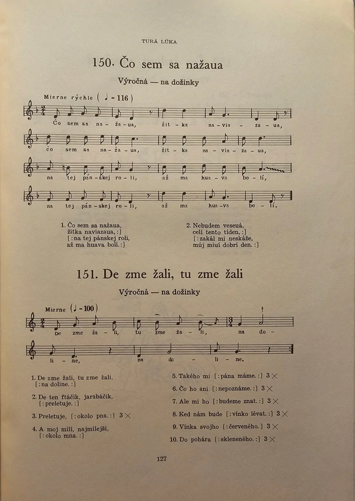 Slovenské ľudové piesne (I.-IV.) (kompletné dielo) /s podpisom