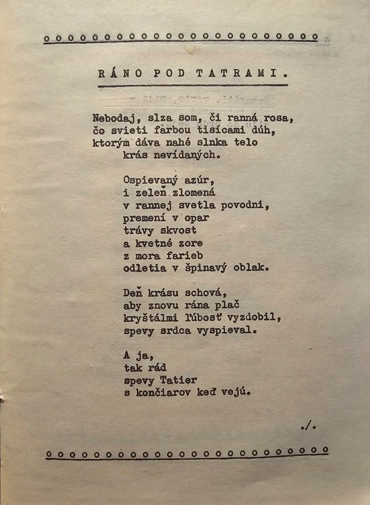 Výber z básní /samizdat s podpisom