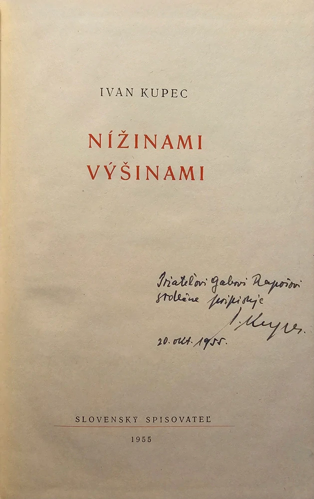 Nížinami výšinami /s podpisom